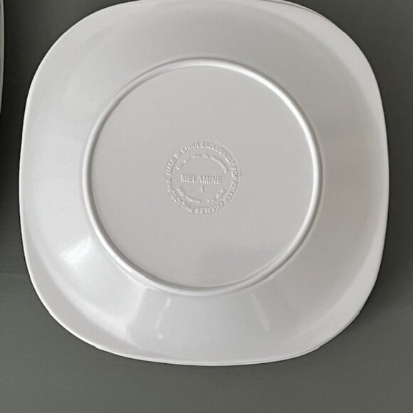 4 Melamine Dinner Plates with White Ibis Bird and Matching 8 Small Plates - Picture 7 of 7